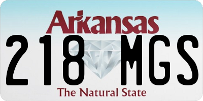 AR license plate 218MGS