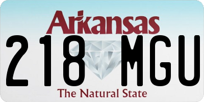 AR license plate 218MGU