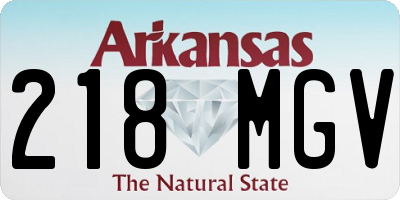 AR license plate 218MGV