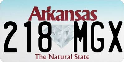 AR license plate 218MGX