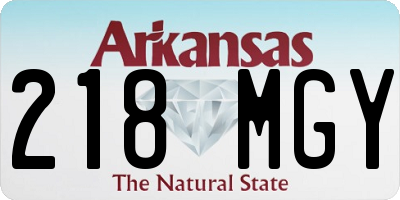 AR license plate 218MGY