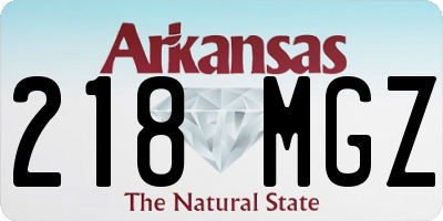 AR license plate 218MGZ