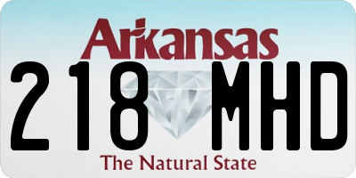 AR license plate 218MHD