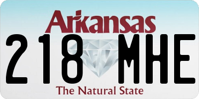 AR license plate 218MHE