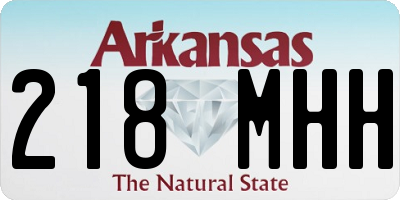 AR license plate 218MHH