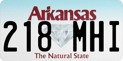 AR license plate 218MHI