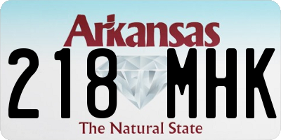 AR license plate 218MHK