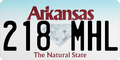 AR license plate 218MHL