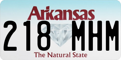 AR license plate 218MHM