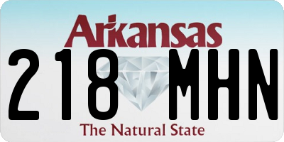 AR license plate 218MHN