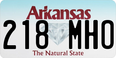 AR license plate 218MHO