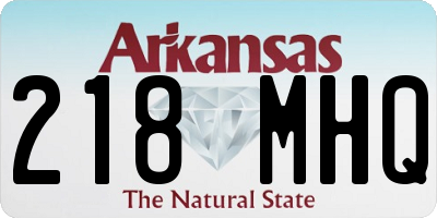AR license plate 218MHQ