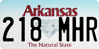 AR license plate 218MHR