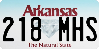 AR license plate 218MHS