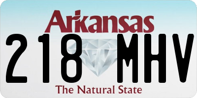 AR license plate 218MHV