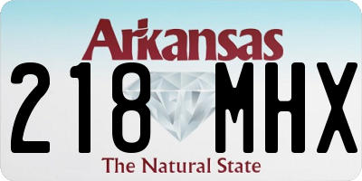 AR license plate 218MHX