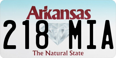 AR license plate 218MIA