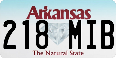 AR license plate 218MIB