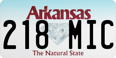 AR license plate 218MIC