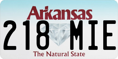 AR license plate 218MIE