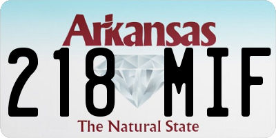 AR license plate 218MIF