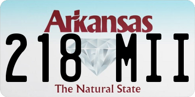 AR license plate 218MII