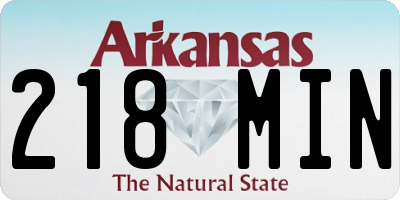AR license plate 218MIN