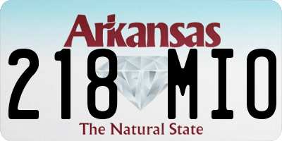 AR license plate 218MIO