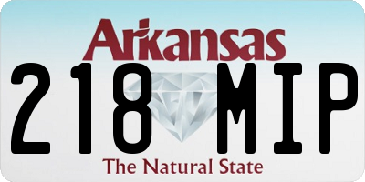 AR license plate 218MIP