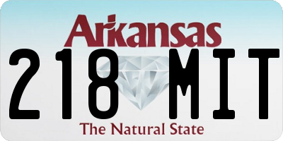 AR license plate 218MIT