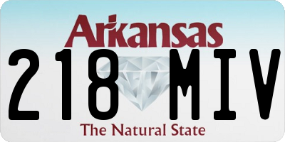 AR license plate 218MIV