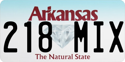 AR license plate 218MIX