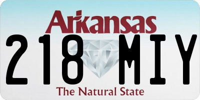 AR license plate 218MIY