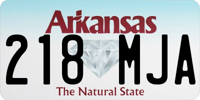 AR license plate 218MJA