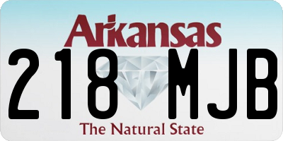 AR license plate 218MJB