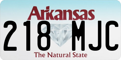 AR license plate 218MJC