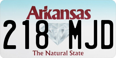 AR license plate 218MJD