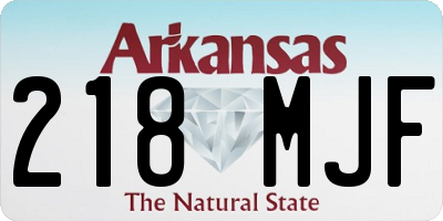 AR license plate 218MJF