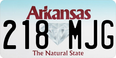 AR license plate 218MJG