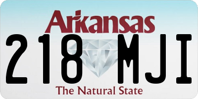 AR license plate 218MJI