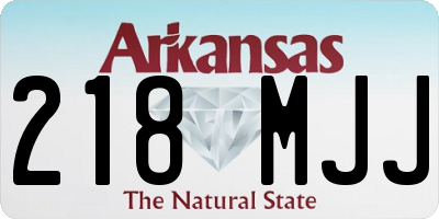 AR license plate 218MJJ