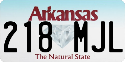 AR license plate 218MJL