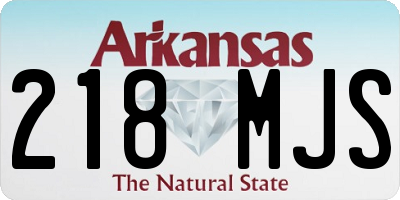AR license plate 218MJS