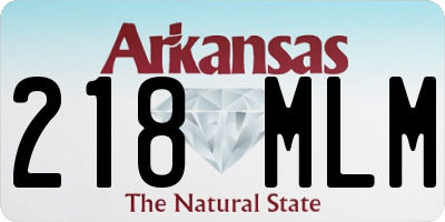 AR license plate 218MLM