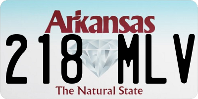 AR license plate 218MLV