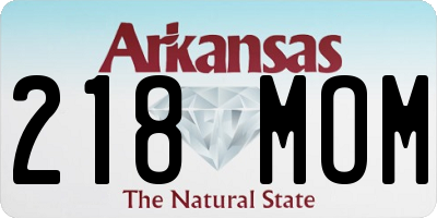 AR license plate 218MOM