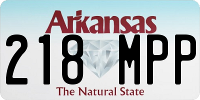 AR license plate 218MPP