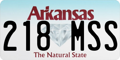 AR license plate 218MSS