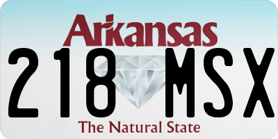 AR license plate 218MSX
