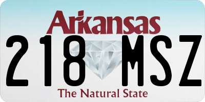 AR license plate 218MSZ